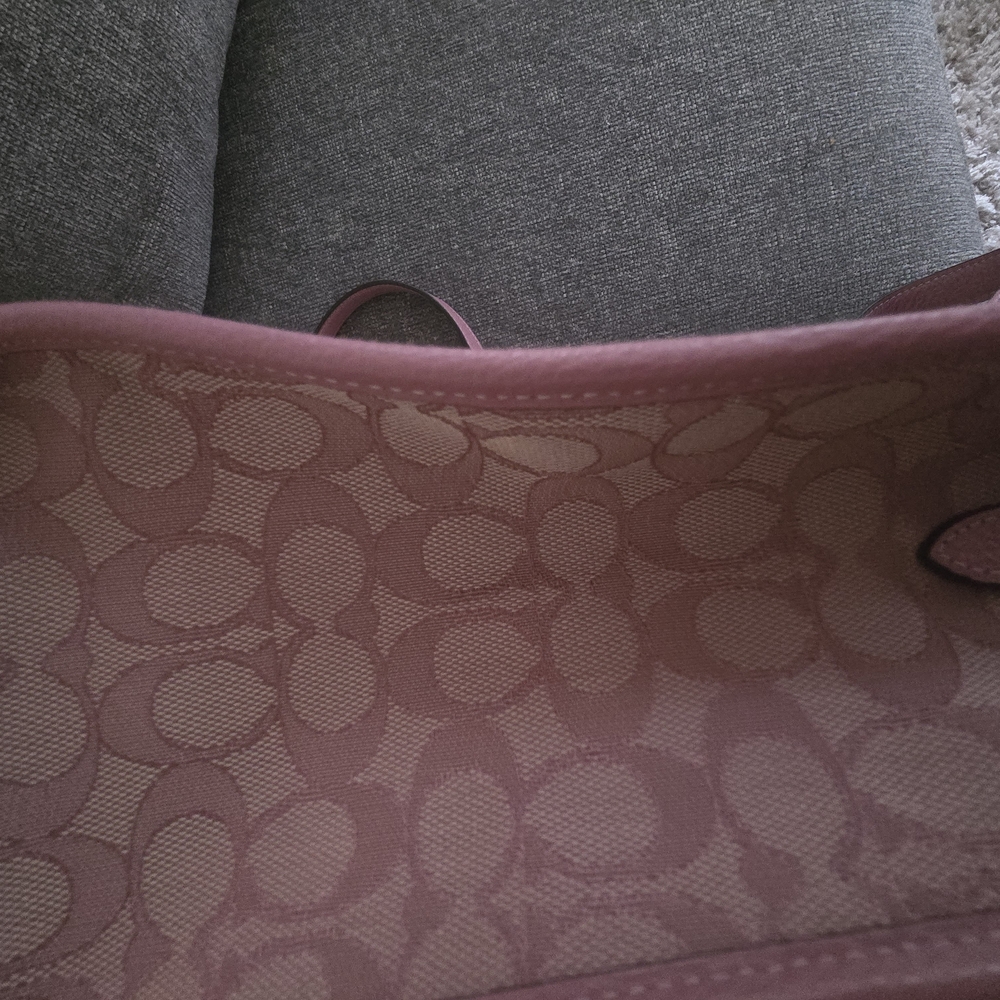 Coach Pink Dempsey Crossbody Tote Like New - Picture 6 of 10